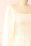 Harryte Short Dress w/ Puff Sleeves | Boutique 1861 side close-up