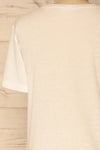 Harsin Cloud White T-Shirt with Laced Neckline | La Petite Garçonne