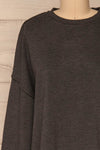 Hattem Black Oversized Sweater | La petite garçonne   front close-up
