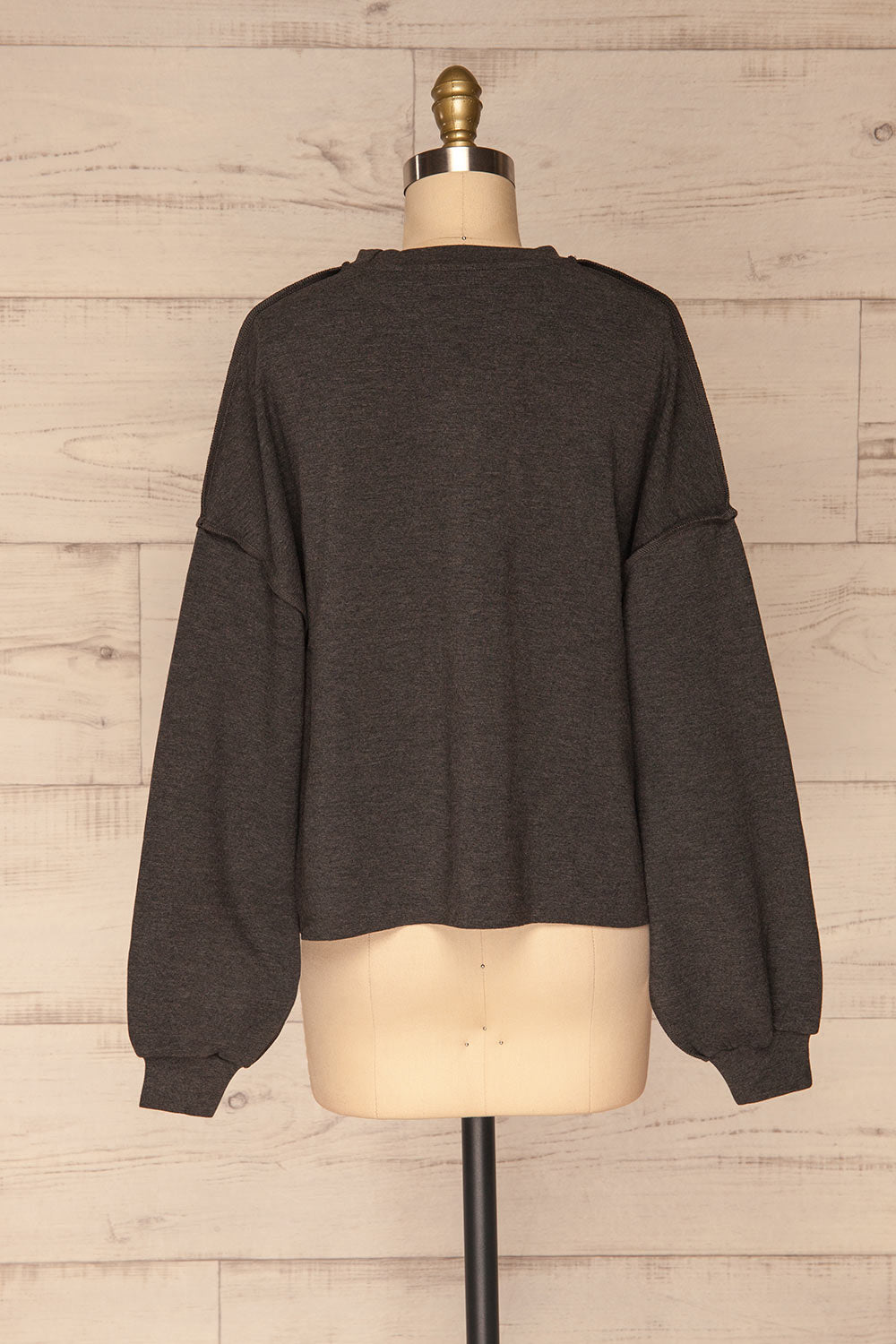 Hattem Black Oversized Sweater | La petite garçonne   back view 