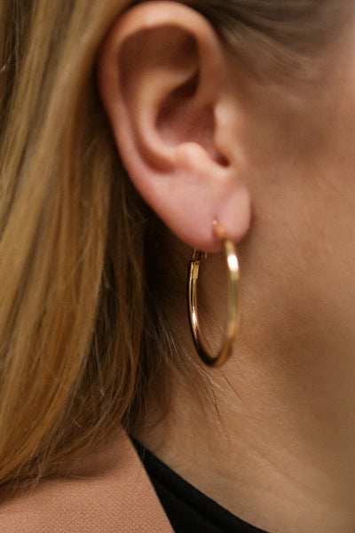 Haud Gold Hoop Earrings | La Petite Garçonne