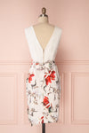 Hauvini Ivory Floral Fitted Cocktail Dress | Boutique 1861