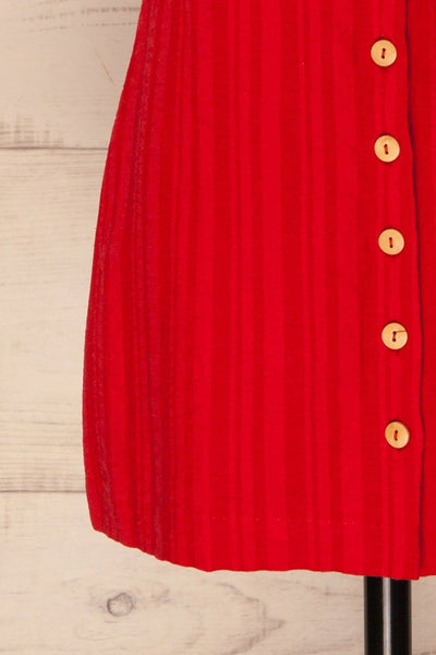 Heem Cerise | Red Button-Up Dress