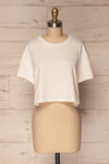 Heks Blanc White Cotton Cropped T-Shirt | La Petite Garçonne 1
