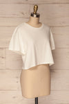 Heks Blanc White Cotton Cropped T-Shirt | La Petite Garçonne 4