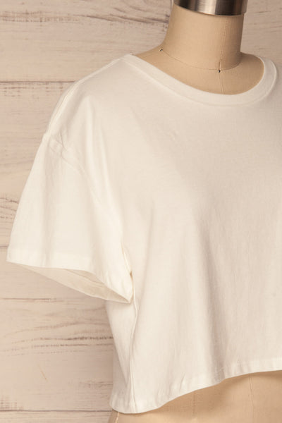 Heks Blanc White Cotton Cropped T-Shirt | La Petite Garçonne 5
