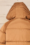 Helens Mid-Length Puffer Coat w/ Side Pockets | La petite garçonne back close up hood up