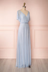 Helma Dusty Blue Maxi Dress | Robe | Boutique 1861 side view