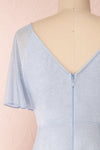 Helma Dusty Blue Maxi Dress | Robe | Boutique 1861 back close-up