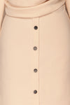 Helmond Beige Buttoned Midi Dress | La petite garçonne fabric