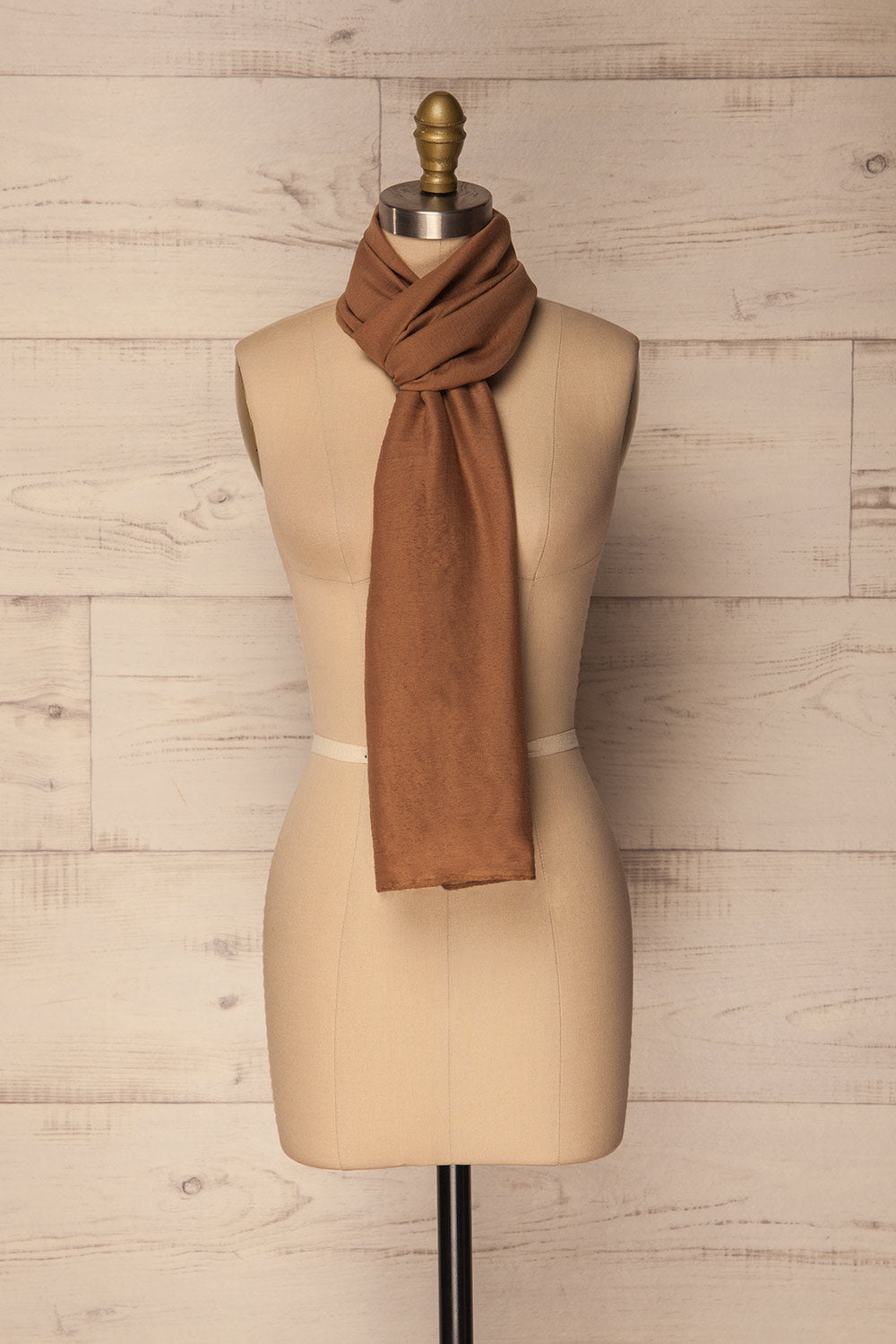 Hemilly Taupe Soft & Lightweight Scarf | La Petite Garçonne 5