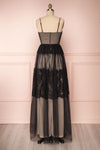 Henwen Black & Beige Tulle Maxi Dress | Boutique 1861 back view