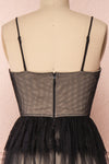 Henwen Black & Beige Tulle Maxi Dress | Boutique 1861 back close-up