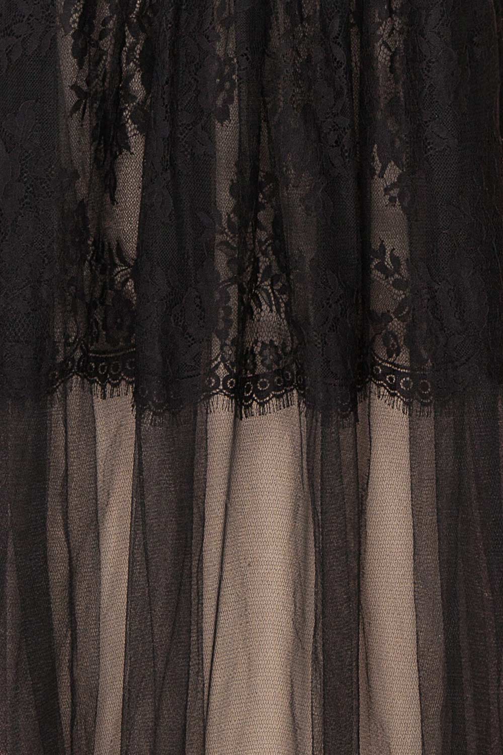 Henwen Black & Beige Tulle Maxi Dress | Boutique 1861 fabric 