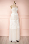 Henwen Ivory White Tulle Maxi Dress | Boudoir 1861 side view