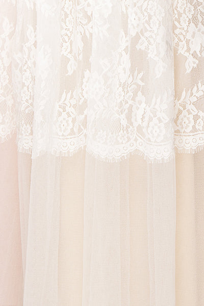 Henwen Ivory White Tulle Maxi Dress | Boudoir 1861 fabric