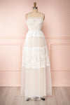 Henwen Ivory White Tulle Maxi Dress | Boudoir 1861 front view