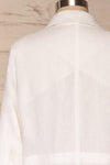 Herisau White 3/4 Sleeve Blazer | La petite garçonne back close up
