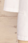 Herisau White 3/4 Sleeve Blazer | La petite garçonne sleeve