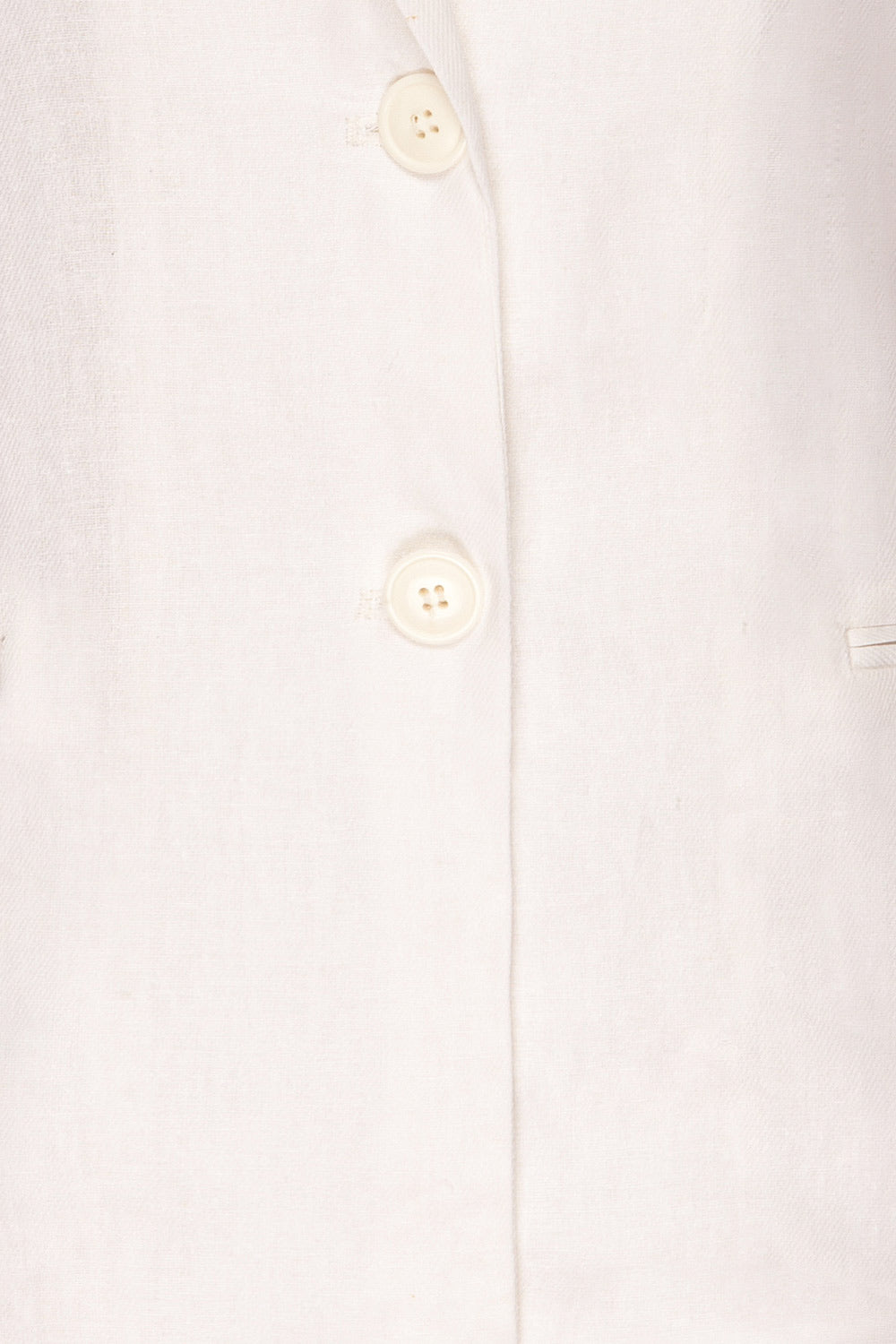 Herisau White 3/4 Sleeve Blazer | La petite garçonne fabric