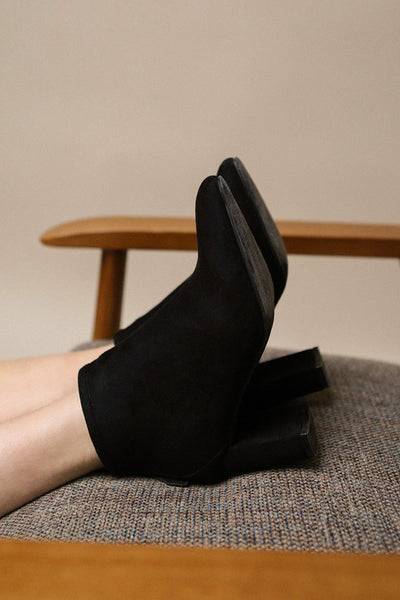 Hérold Black Faux Suede Ankle Boots | La Petite Garçonne 2