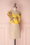 Hoa Yellow Floral Off-Shoulder Crop Top | Boutique 1861 3