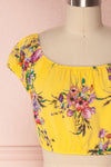 Hoa Yellow Floral Off-Shoulder Crop Top | Boutique 1861 2