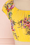 Hoa Yellow Floral Off-Shoulder Crop Top | Boutique 1861 7
