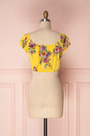 Hoa Yellow Floral Off-Shoulder Crop Top | Boutique 1861 5