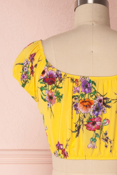 Hoa Yellow Floral Off-Shoulder Crop Top | Boutique 1861 6