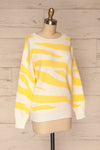 Hojuela Yellow Zebra Patterned Sweater | La petite garçonne side view