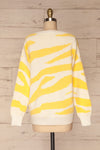 Hojuela Yellow Zebra Patterned Sweater | La petite garçonne back view
