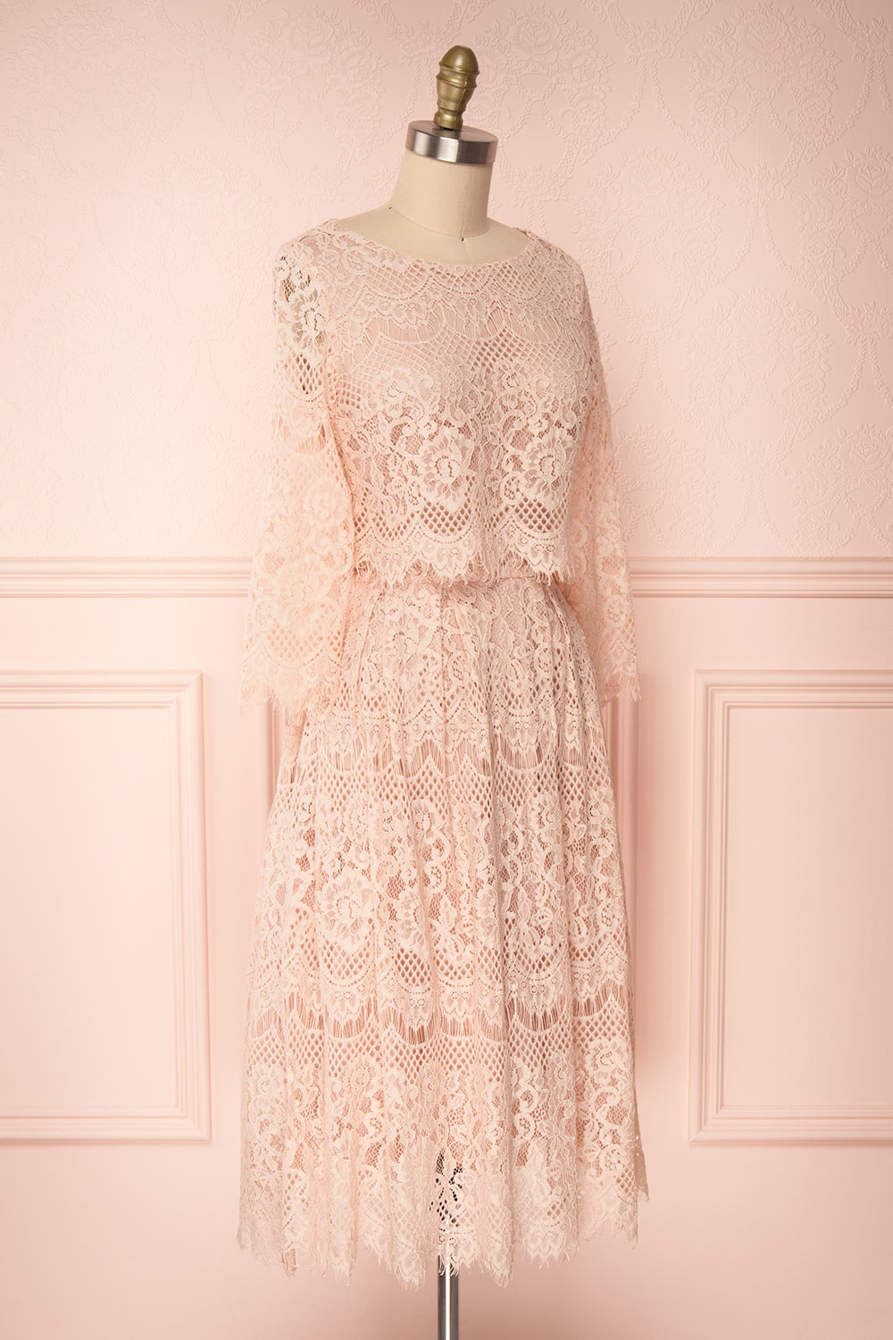 Holger Blush Pink Lace A-Line Cocktail Dress | Boutique 1861 3