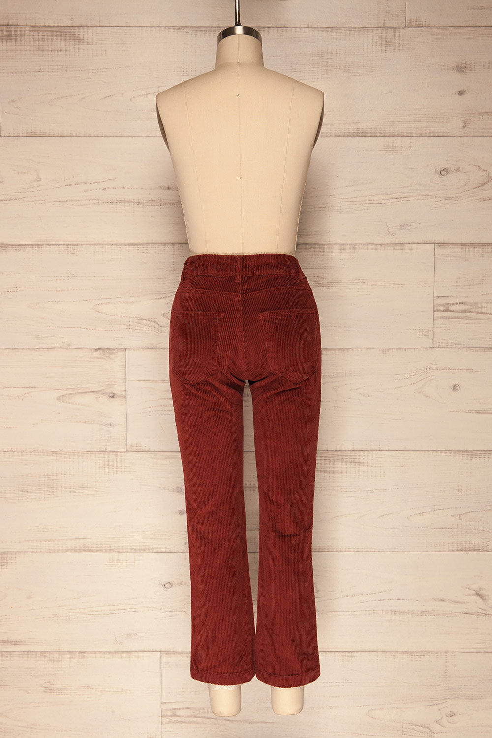 Huidai Paprika Burgundy Corduroy Pants | BACK VIEW | La Petite Garçonne