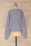 Hult Blue Fuzzy Long Sleeve Sweater | La petite garçonne back view