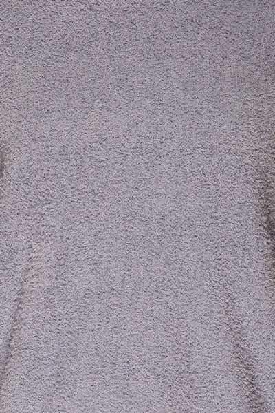Hult Blue Fuzzy Long Sleeve Sweater | La petite garçonne fabric
