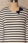 Husinec Navy Blue & White Striped Top with Bow | La Petite Garçonne 2