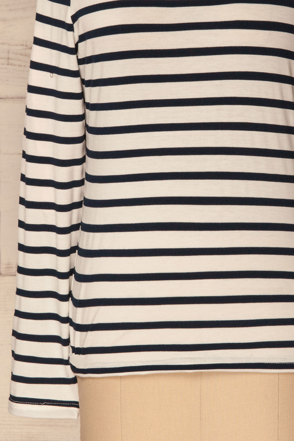 Husinec Navy Blue & White Striped Top with Bow | La Petite Garçonne 7