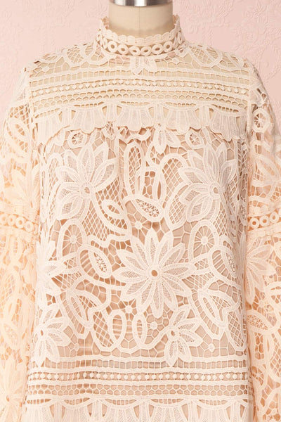 Iléane Pink Beige Crocheted Lace Top | Boutique 1861 2