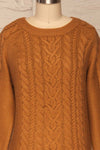 Imielin Brown Knit Sweater close up | La Petite Garçonne