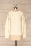 Imielin Ivory Knit Sweater front view | La Petite Garçonne