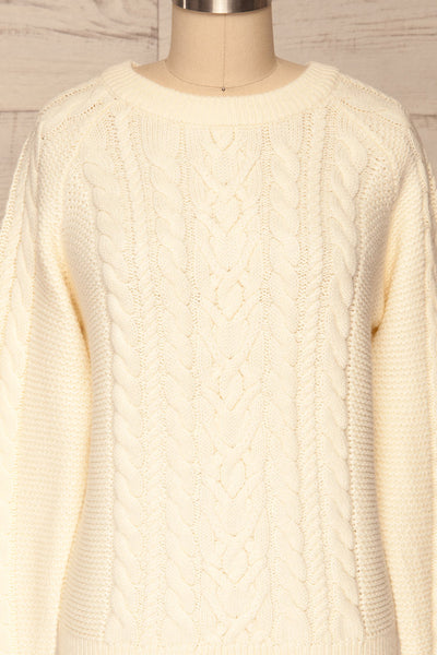 Imielin Ivory Knit Sweater front close up | La Petite Garçonne