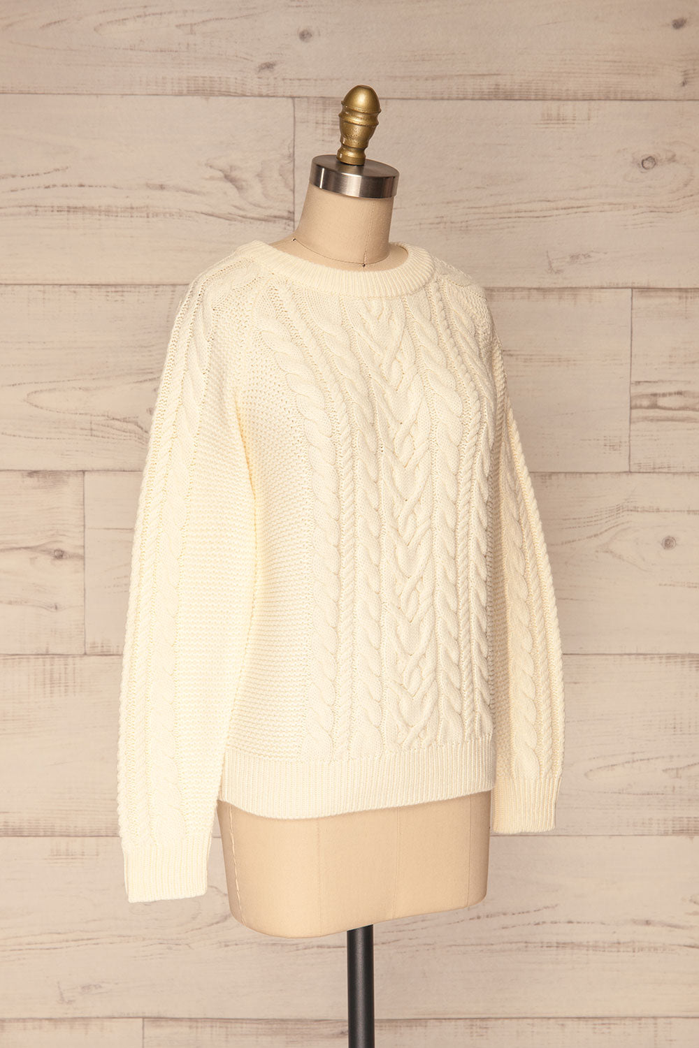 Imielin Ivory Knit Sweater side view | La Petite Garçonne