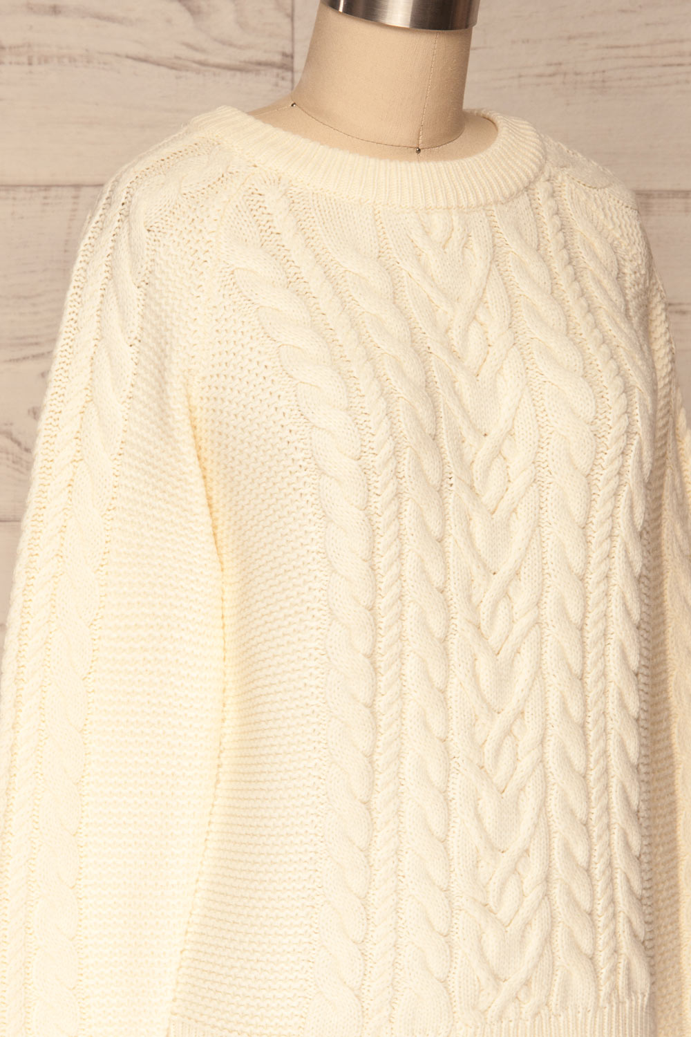 Imielin Ivory Knit Sweater side close up | La Petite Garçonne