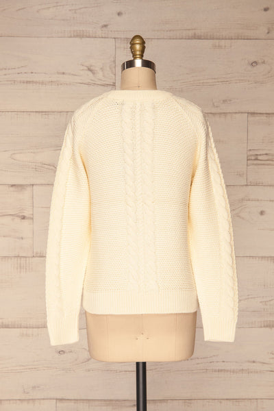 Imielin Ivory Knit Sweater back view | La Petite Garçonne