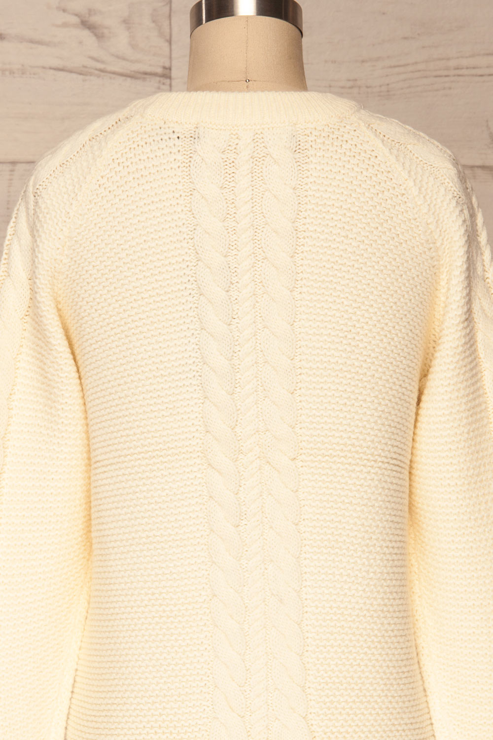 Imielin Ivory Knit Sweater back close up | La Petite Garçonne