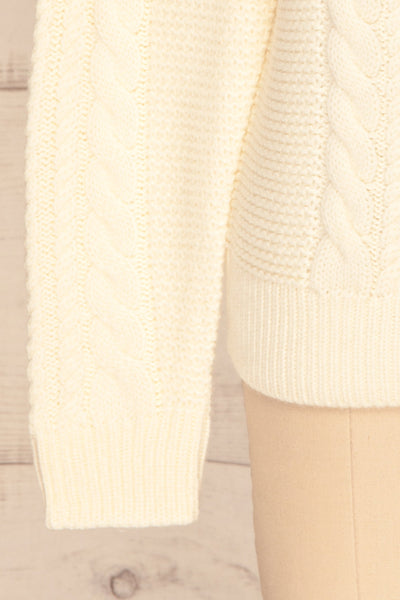 Imielin Ivory Knit Sweater sleeve close up | La Petite Garçonne