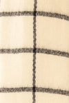 Immersion White Checked Knit Scarf | La petite garçonne fabric