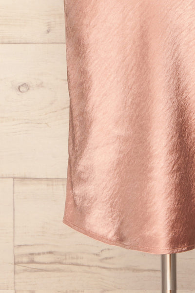 Intres Pink Fitted High Waist Silky Skirt | La Petite Garçonne 8