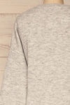 Iocaste Grey Variegated Oversized Sweater | La Petite Garçonne back close-up